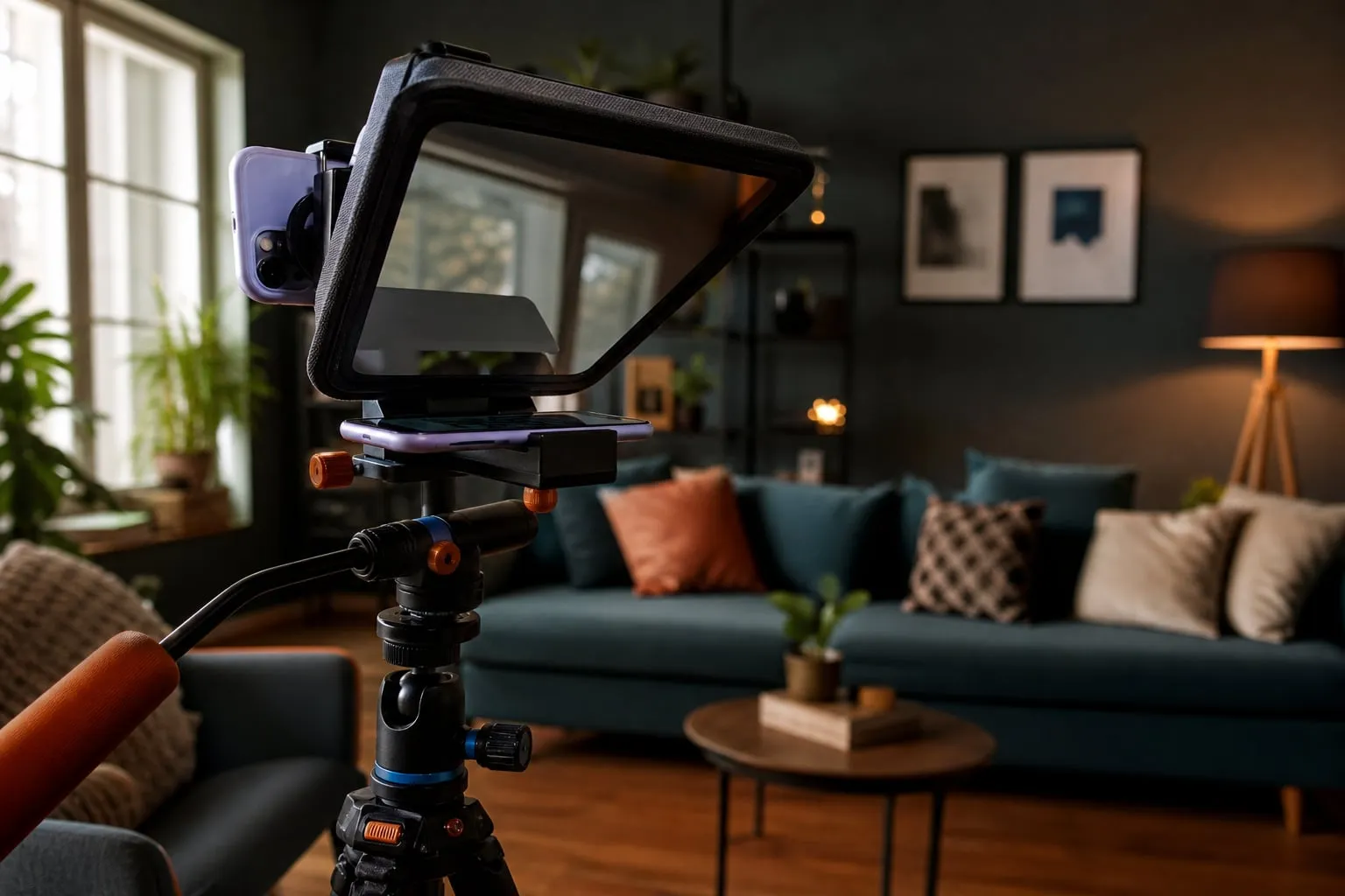 Teleprompter no celular: monte, ajuste e grave natural