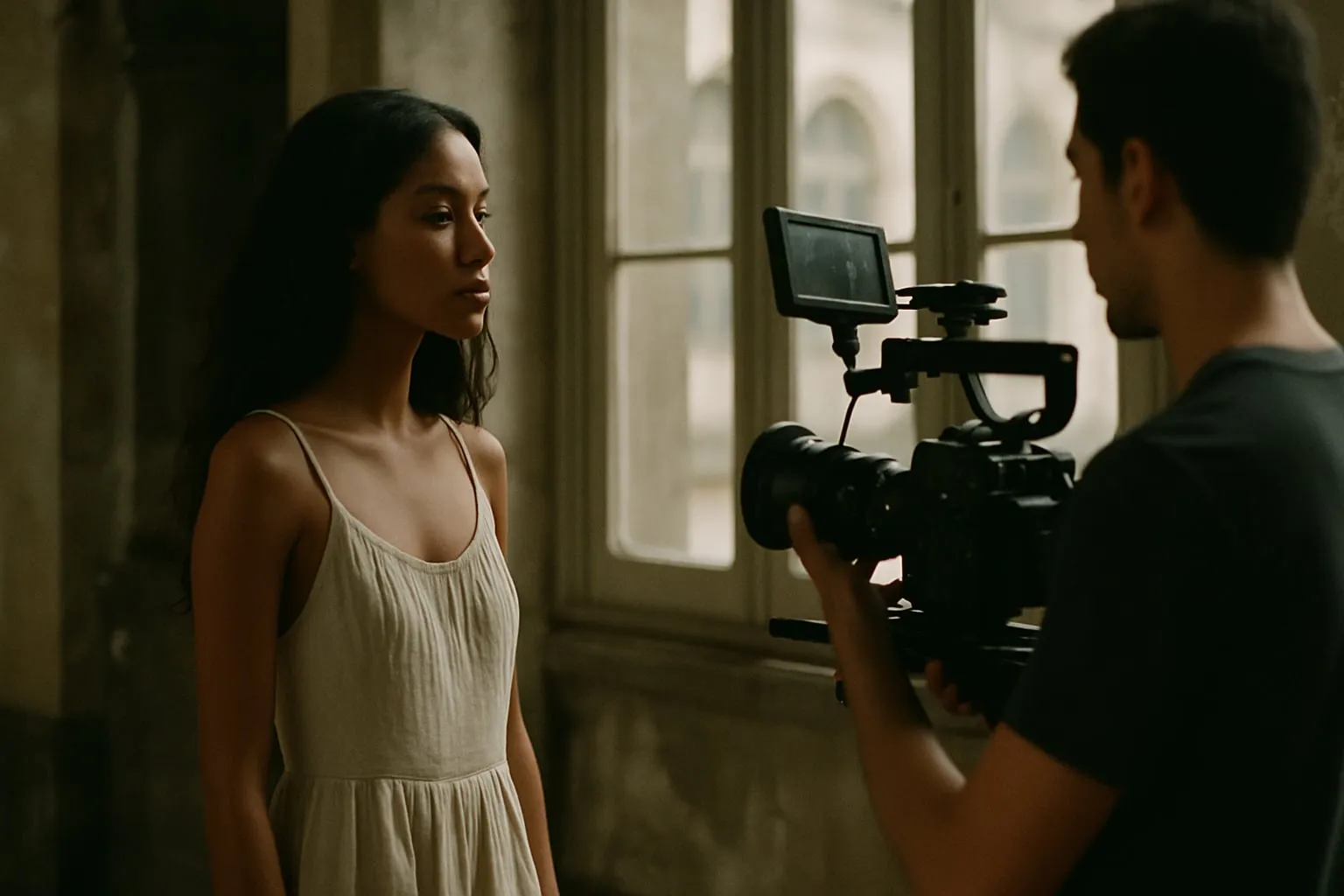Filmagem de moda sustentável em espaços culturais no Brasil