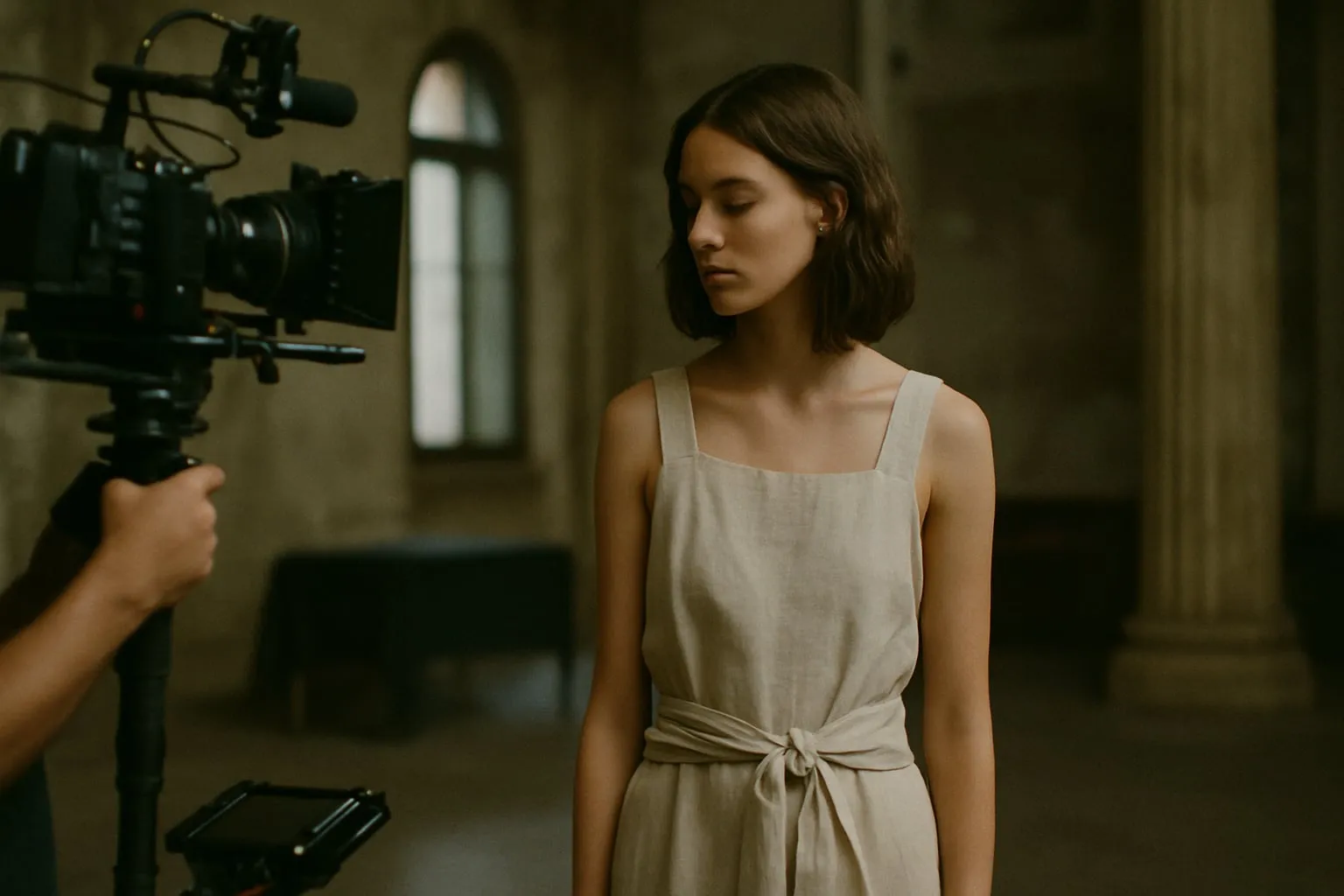 Filmagem moda sustentável em espaços culturais alugados