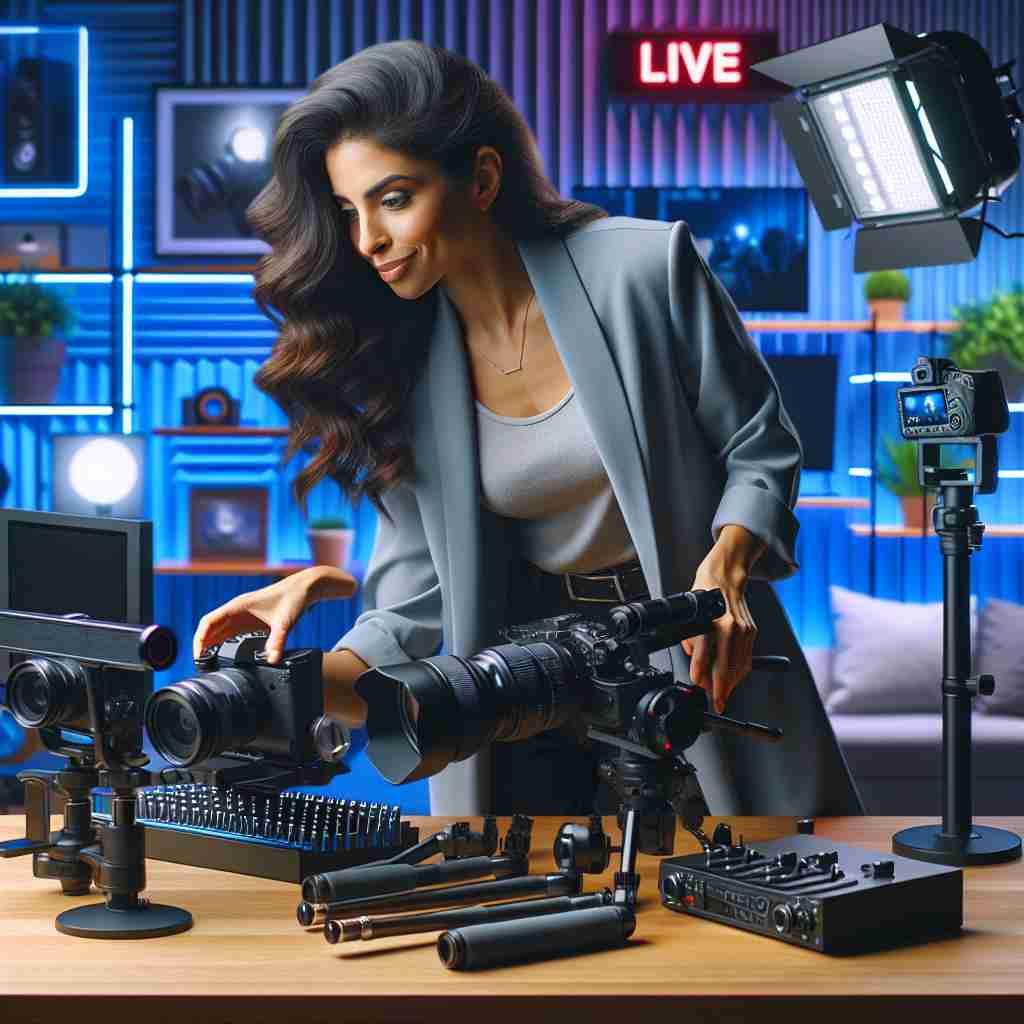 An image illustrating Equipamento Essencial para Videomakers de Streaming ao Vivo